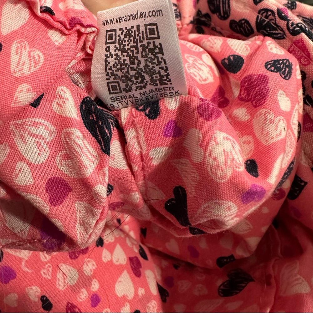 Vera Bradley Pink Heart-Print Quilted Tote - Picture 8 of 8